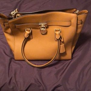 Tan Michael kors satchel purse